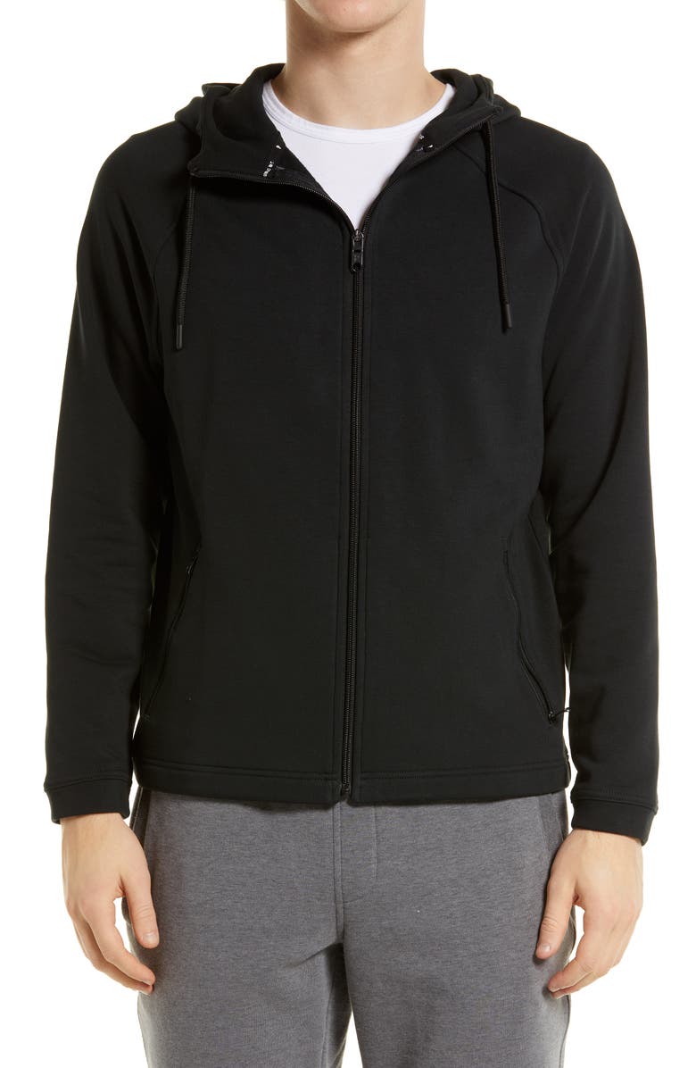 Public Rec Weekend Zip Up Hooded Jacket, Alternate, color, Black