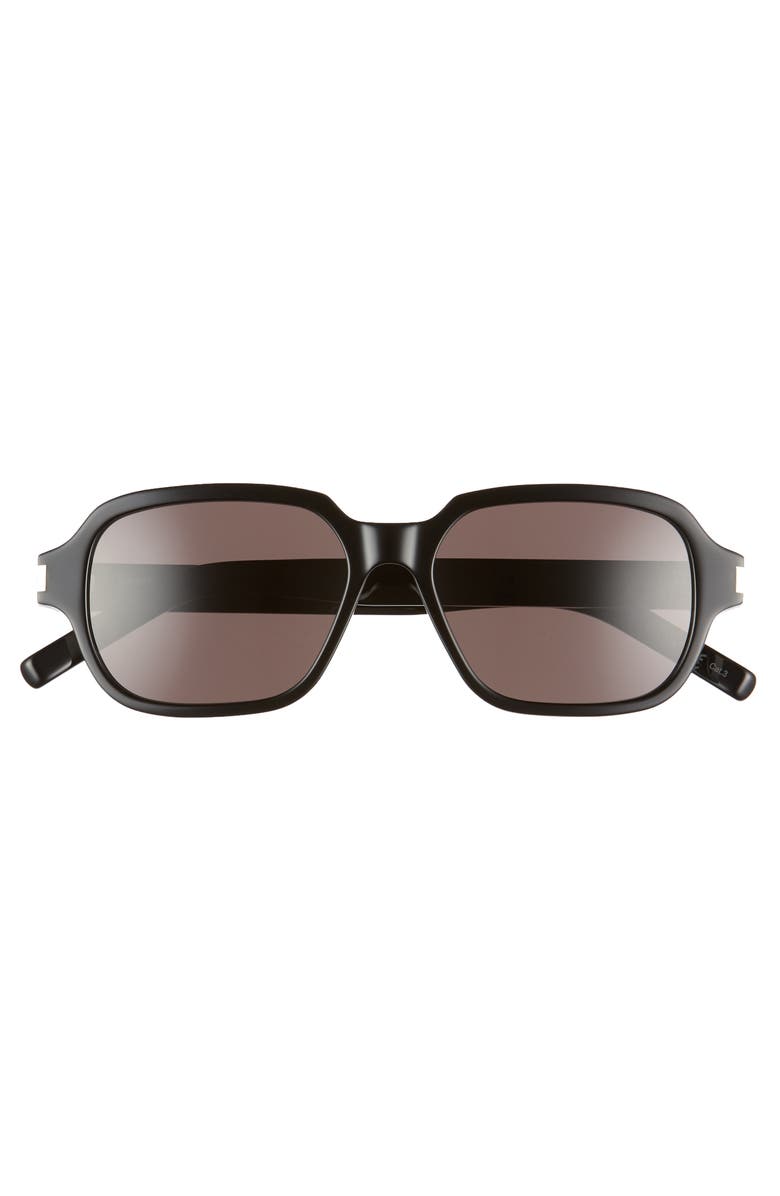 Saint Laurent 53mm Rectangle Sunglasses, Alternate, color,