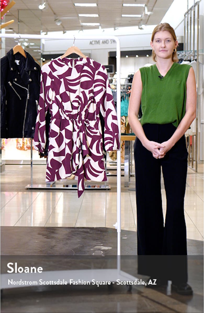 Murcia Print Long Sleeve Minidress, sales video thumbnail