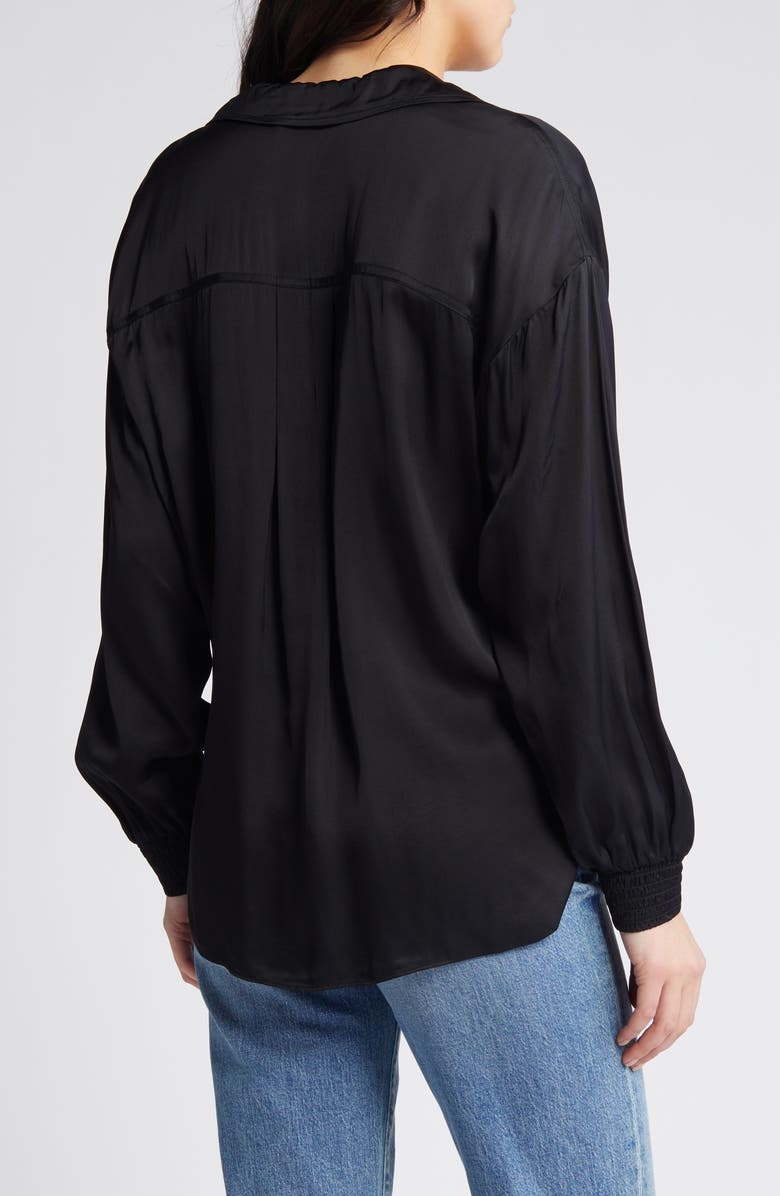 AllSaints Penny Balloon Sleeve High-Low Top, Alternate, color, 