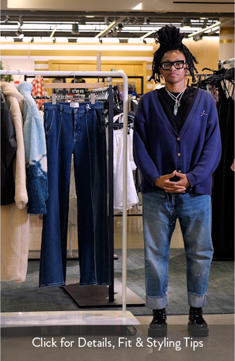 The Pintuck High Waist Wide Leg Jeans, sales video thumbnail