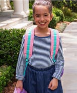 Lands' End Girls Long Sleeve Pointelle Knit Shirt