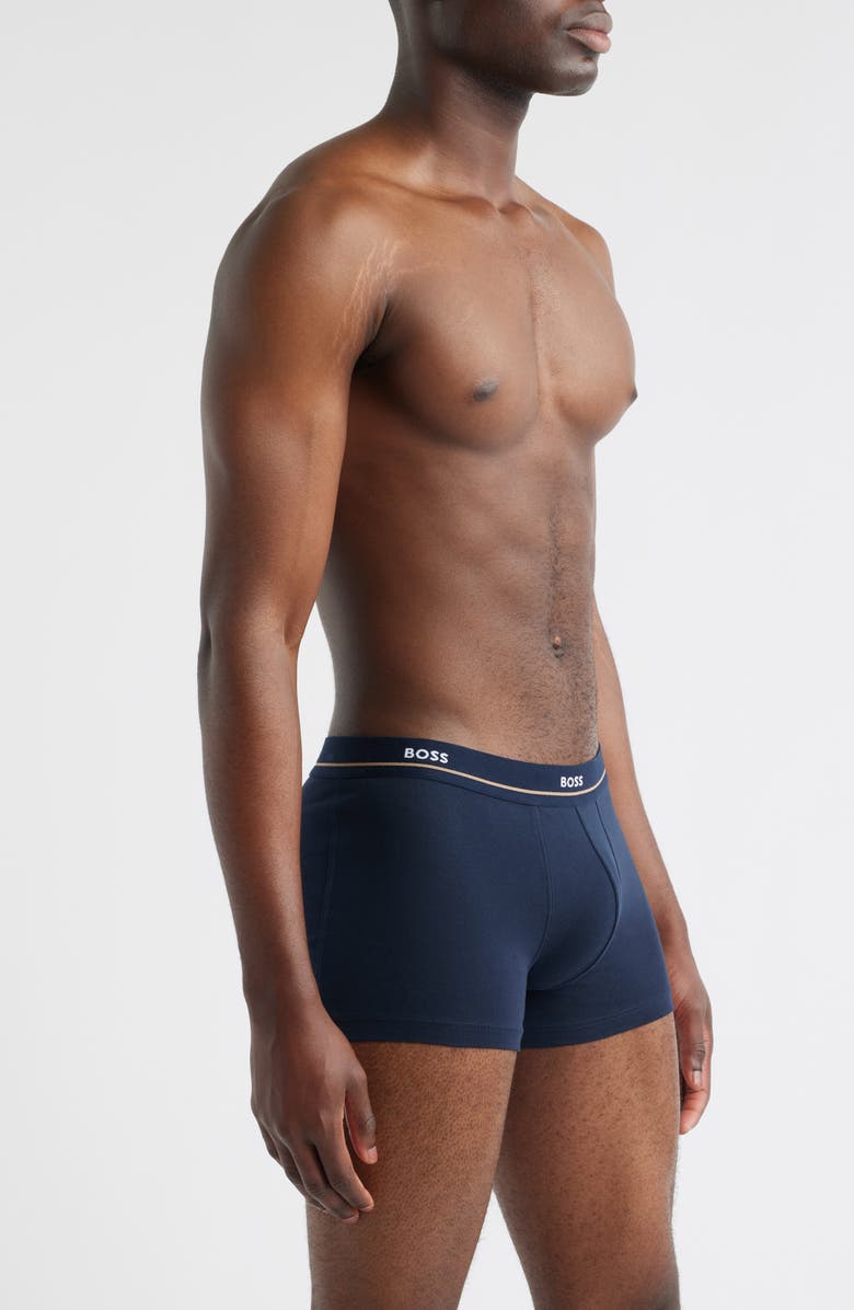 BOSS 5-Pack Essential Stretch Cotton Trunks, Alternate, color, Blue/ Black Assorted
