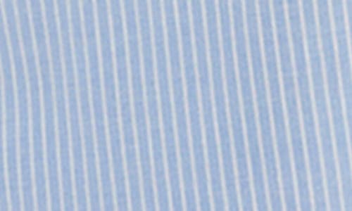 Wash Lab Denim Oversize Stripe Shirt In Sky Blue Stripe
