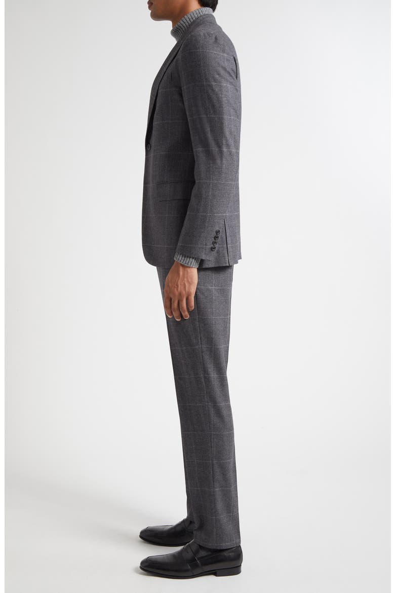 B-Line Windowpane Check Virgin Wool Suit, Alternate, color, GREY