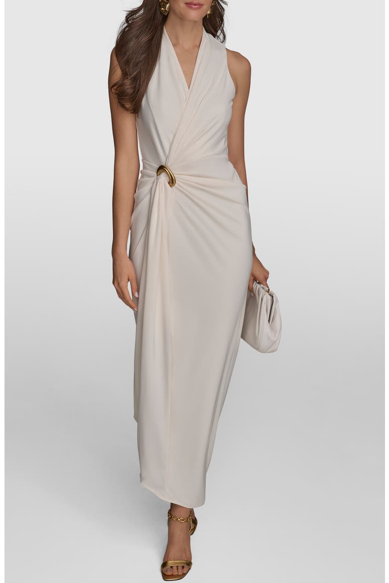Belt Detail Sheath Maxi Dress, Alternate, color, PRISTINE (PRN)