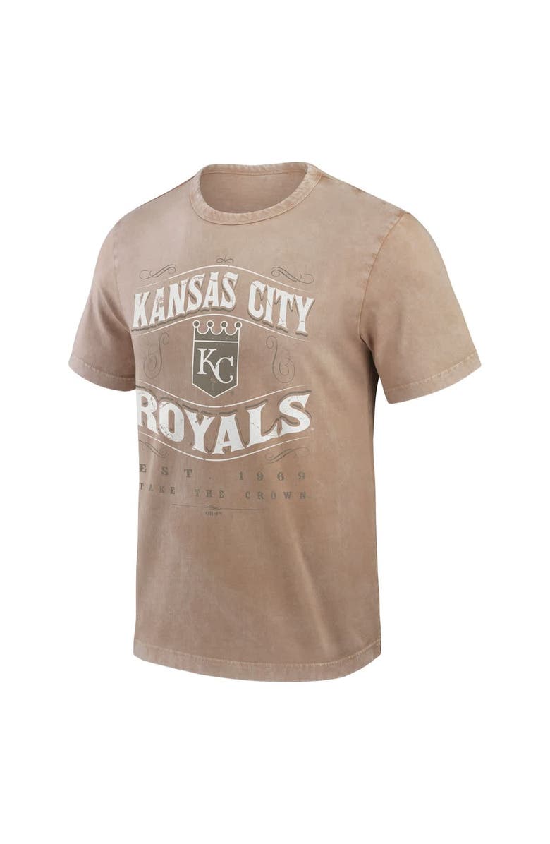 Darius Rucker Collection by Fanatics Men's Darius Rucker Collection by Fanatics Tan Kansas City Royals Sun Faded T-Shirt, Alternate, color, Tan