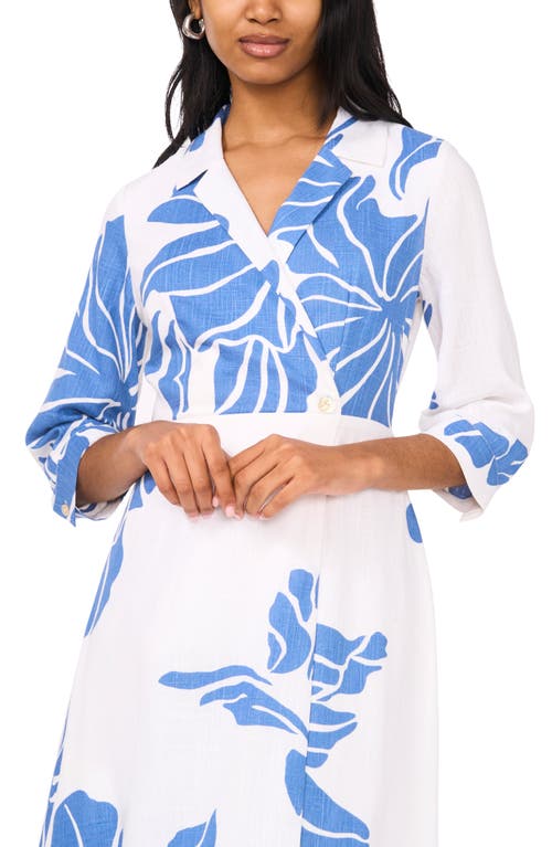 Halogenr Halogen(r) Floral Wrap Front Maxi Dress In Federal Blue