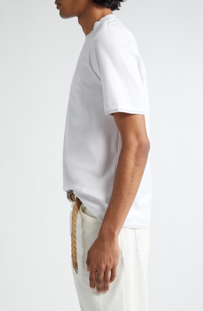Brunello Cucinelli Tipped Cotton T-Shirt, Alternate, color, 