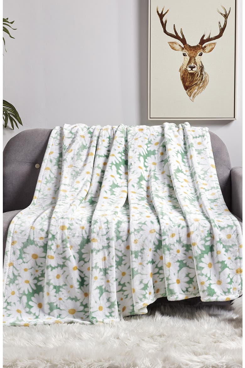 Floral Plush Throw Blanket, Alternate, color, FLORAL