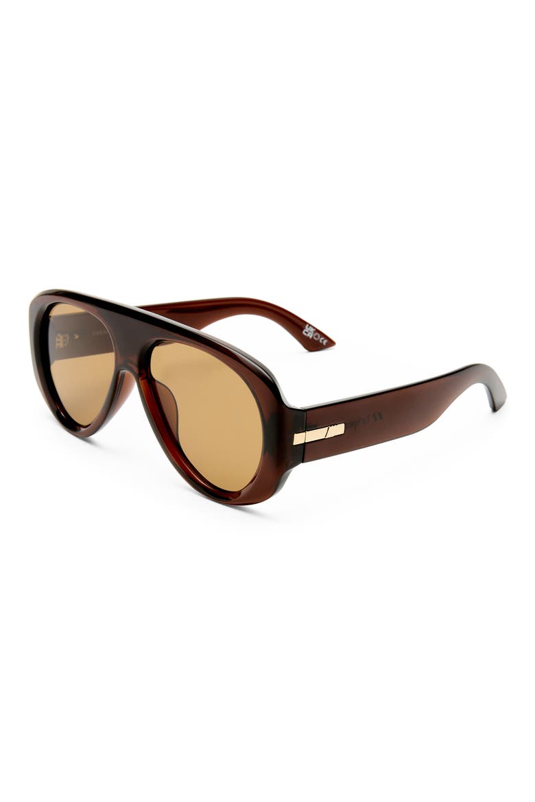 Dream Boat 57mm Aviator Sunglasses, Alternate, color, COCOA / LIGHT BROWN MONO