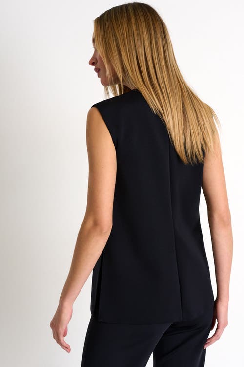 Shan Elegant Sleeveless Top In Black