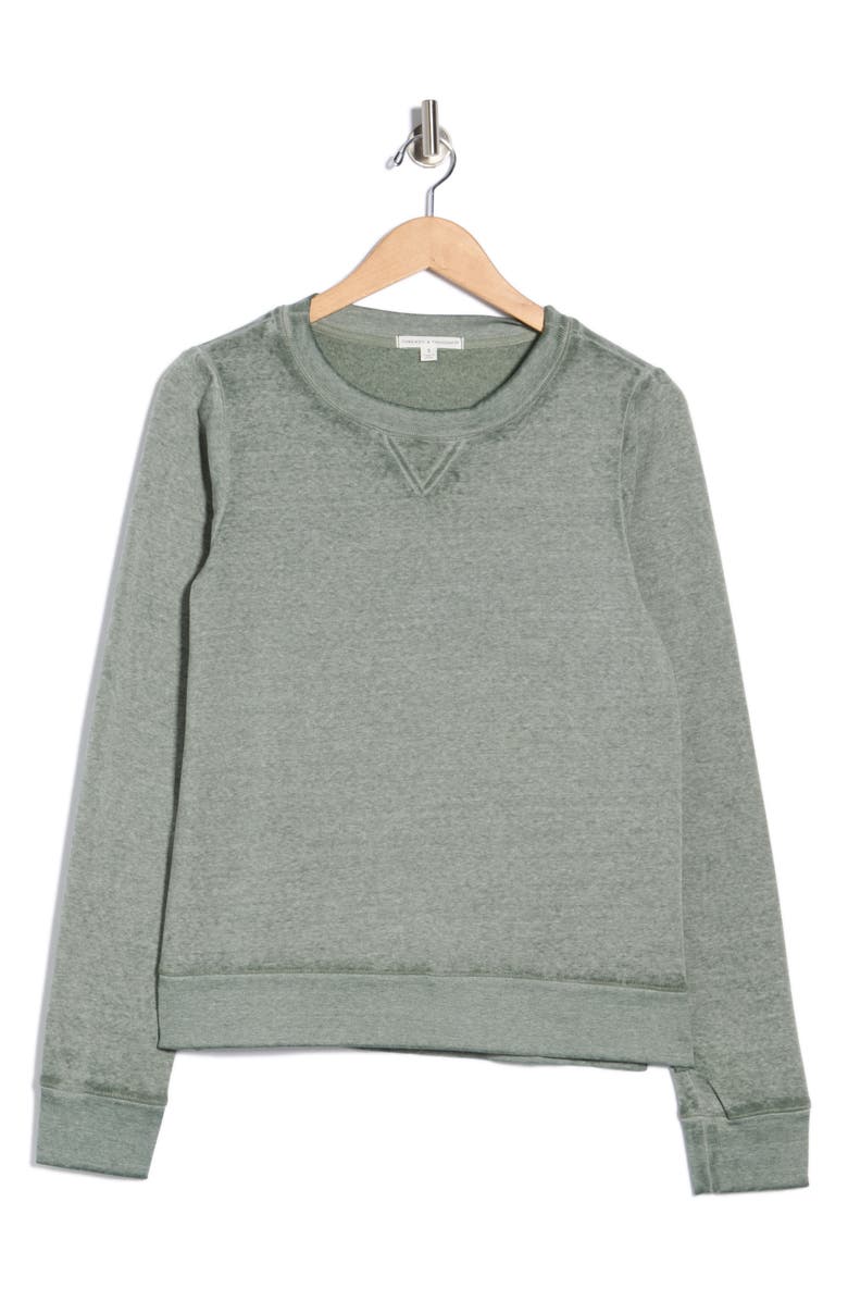 Threads 4 Thought Eudora Burnout Sweatshirt, Alternate, color, Hickory