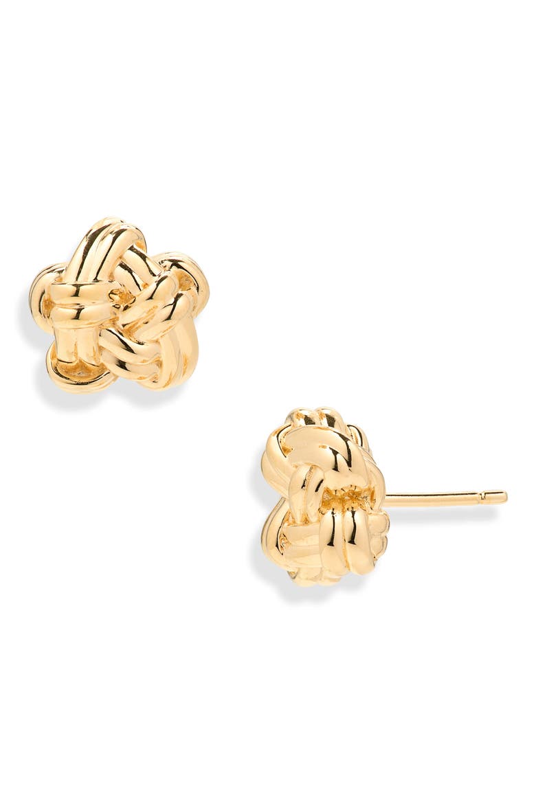 Knotted Stud Earrings, Main, color, 8120 YELLOW GOLD