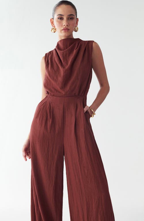 Bwldr Annie Jumpsuit In Burgundy