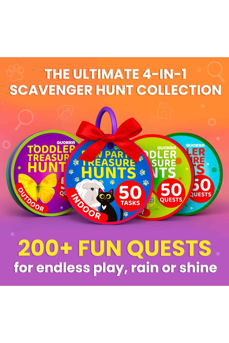 Activity Cards Scavenger Hunt Set for Toddlers, Alternate, color, Set of 4