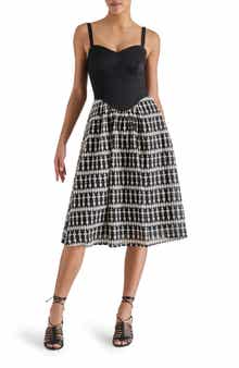 Steve Madden Aster Sleeveless Stretch Cotton Fit & Flare Dress