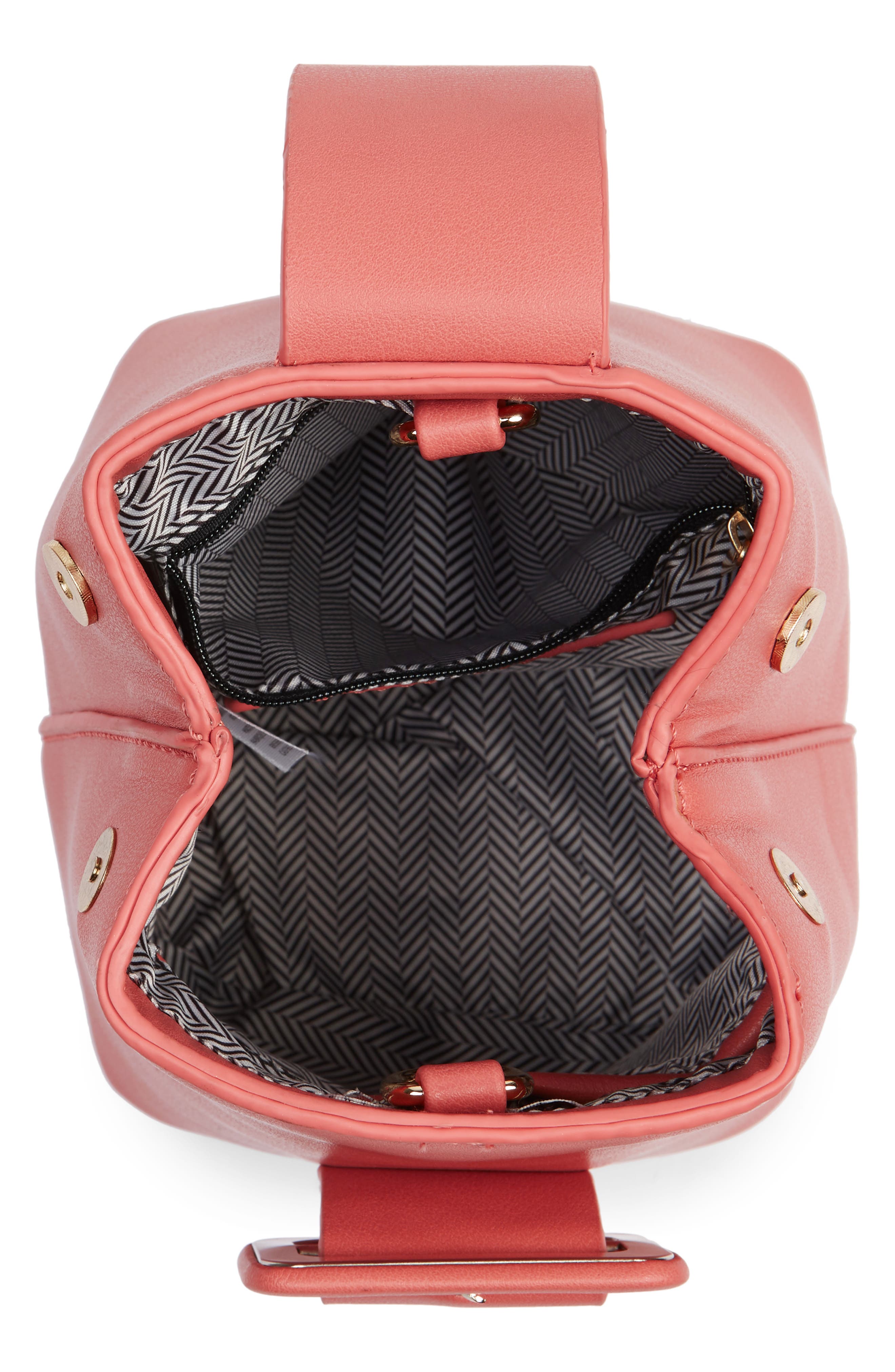 Bridget Vegan Leather Mini Bag, Alternate, color, SALMON PINK