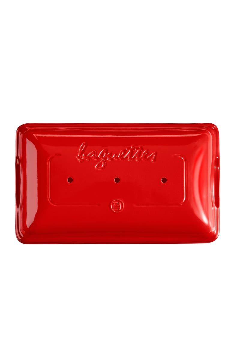 Emile Henry Flame Baguette Baker, Alternate, color, Burgundy
