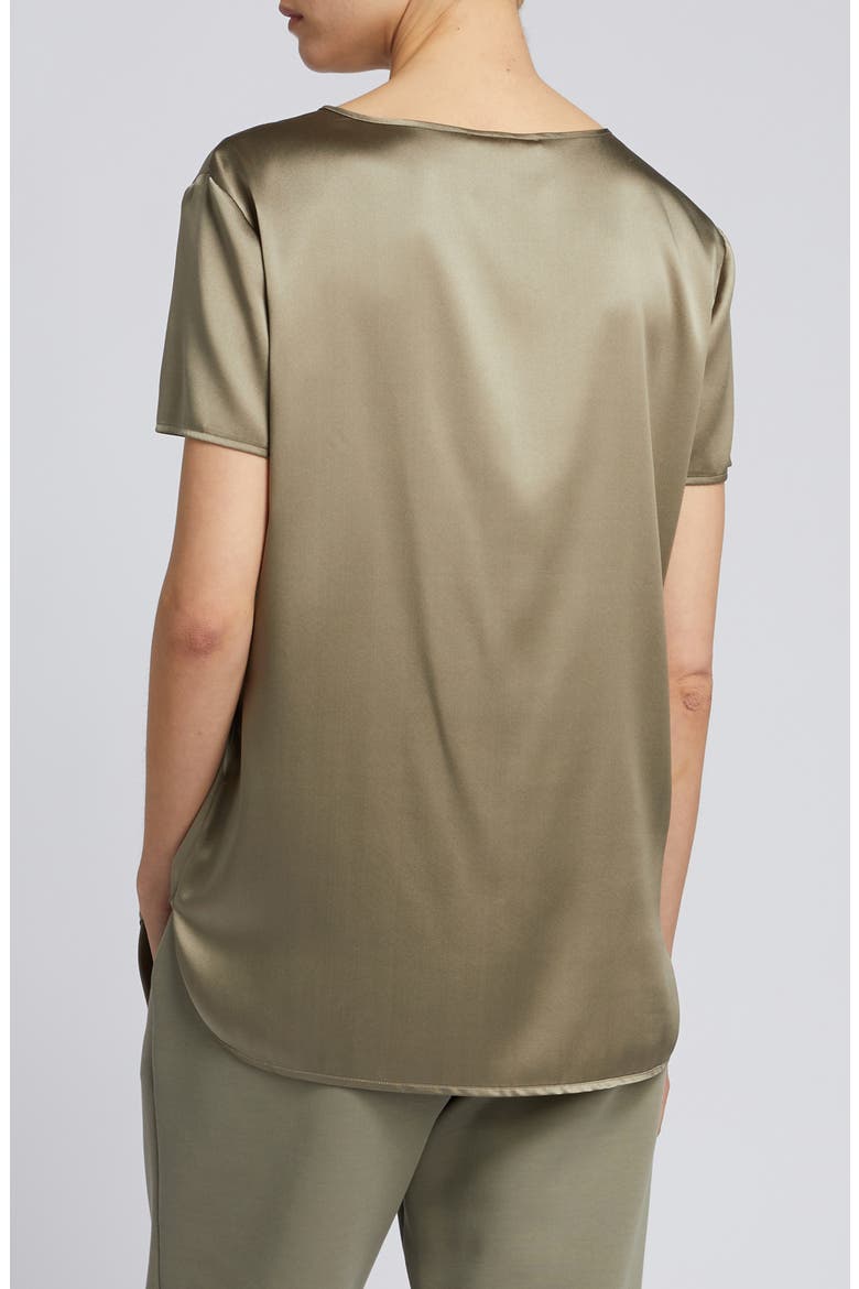 Cortona Stretch Silk Top, Alternate, color, HORN GREY GREEN
