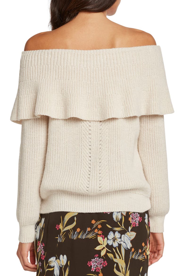 Off the Shoulder Sweater, Alternate, color, IVORY