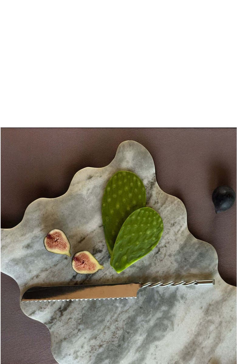 Meso Goods Kara Bread Knife by Diego Olivero, Alternate, color, Silver