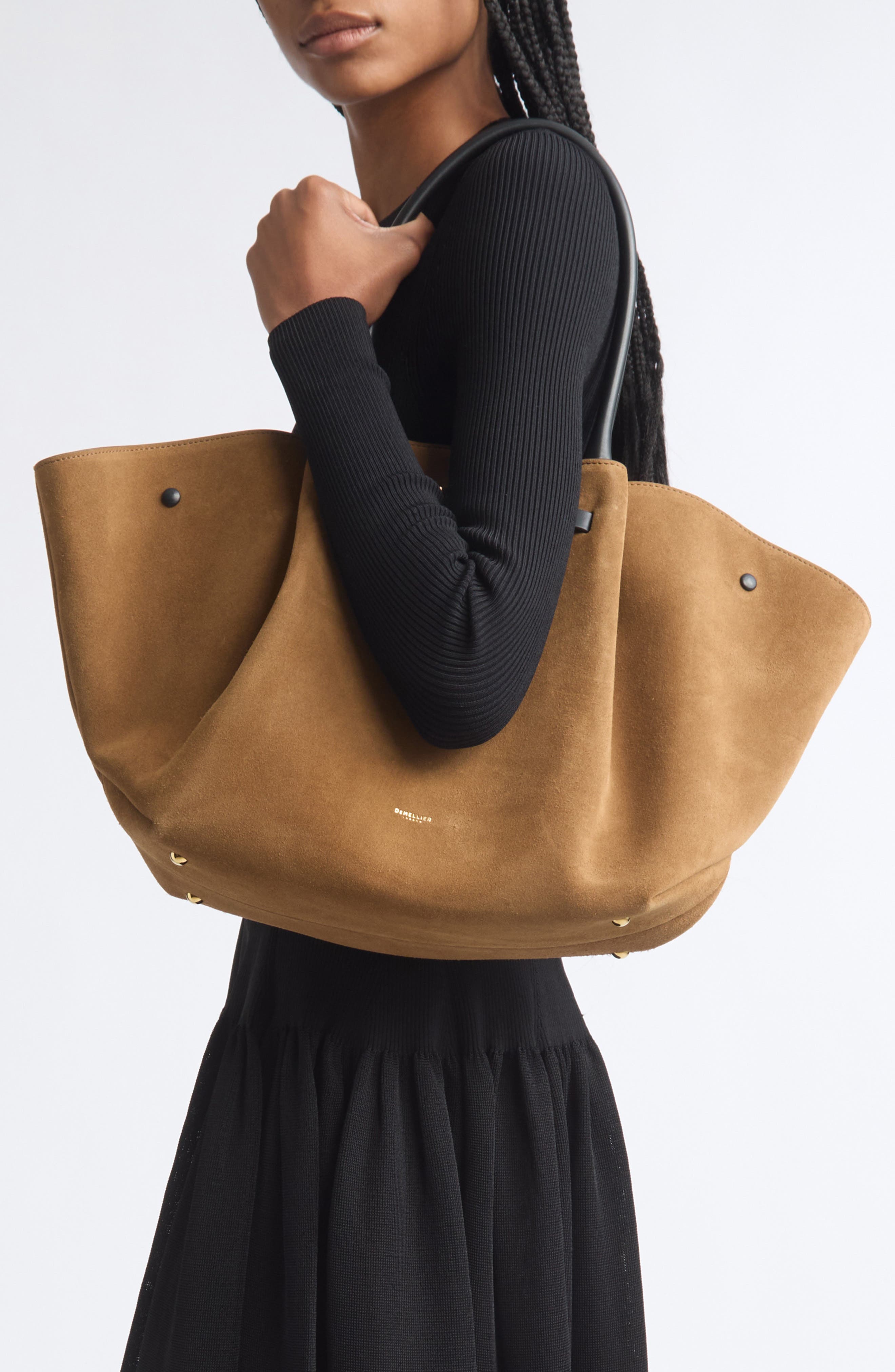 The New York East/West Raffia Tote, Alternate, color, TOBACCO/ BLACK