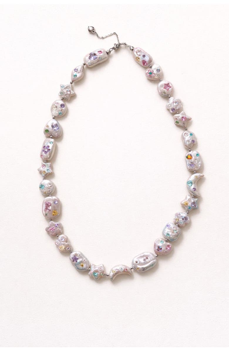 Adorn by Alexandra Riley The Celestial Garden Pearl Necklace, Main, color, 