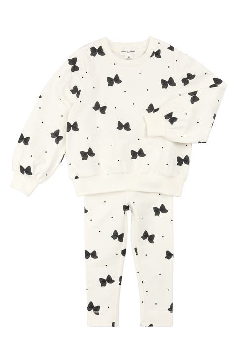 Glitter Bow Sweatshirt & Leggings Set (Baby)