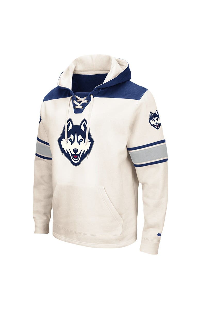 COLOSSEUM Men's Colosseum Cream UConn Huskies 2.0 Lace-Up Pullover Hoodie, Alternate, color, Cream