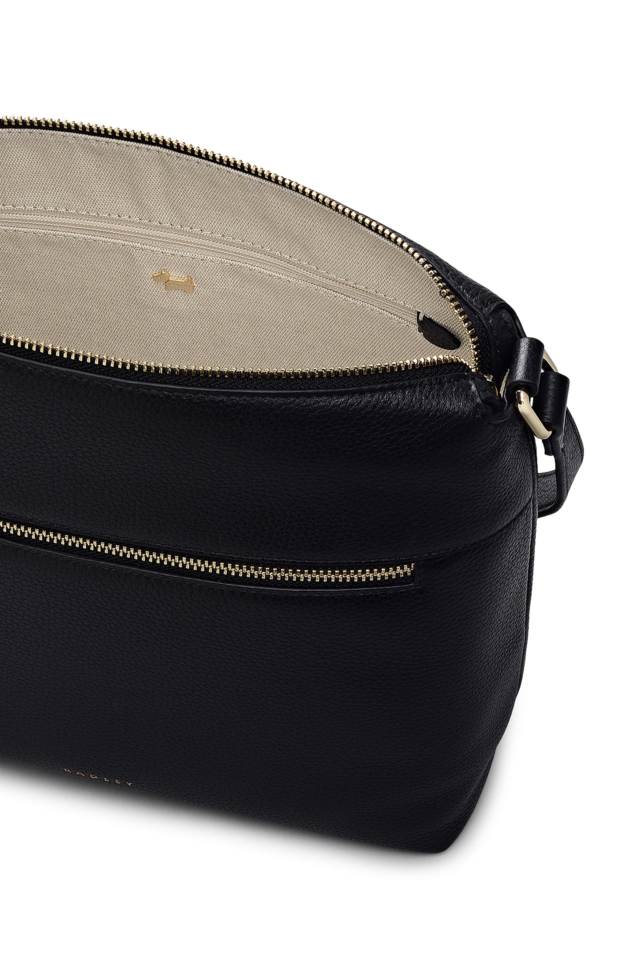 Radley Fountain Mews Small Crossbody Bag, Alternate, color, Black