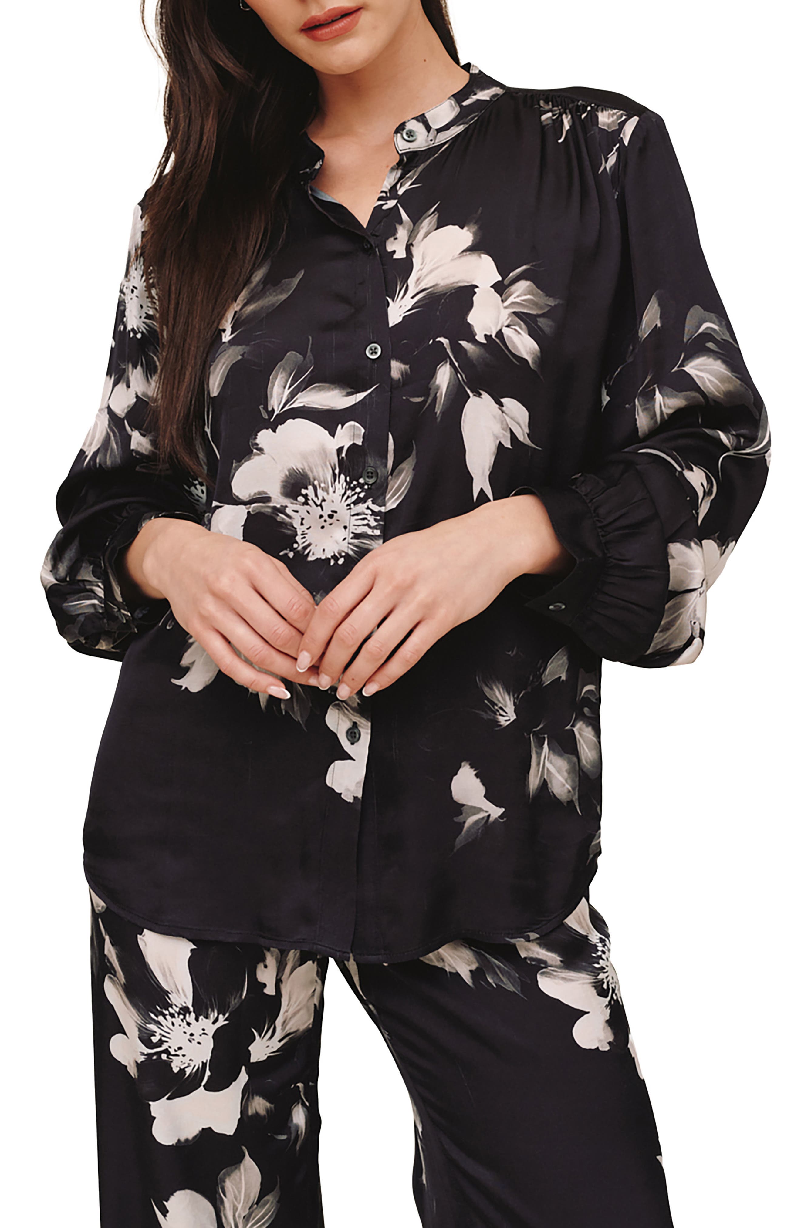 Bella Dahl Mandarin Collar Shirt (Women) | Nordstrom
