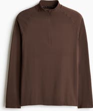 H&M Muscle Fit Zip Top Sports Top With Drymove