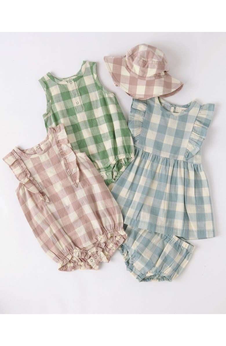Pehr Check Organic Cotton Bloomers, Alternate, color, Pond
