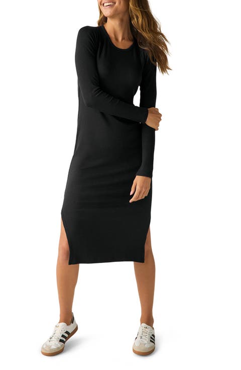 Contours Long Sleeve Midi Dress