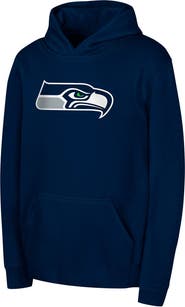 Outerstuff Youth College Navy Seattle Seahawks Team Logo Pullover Hoodie