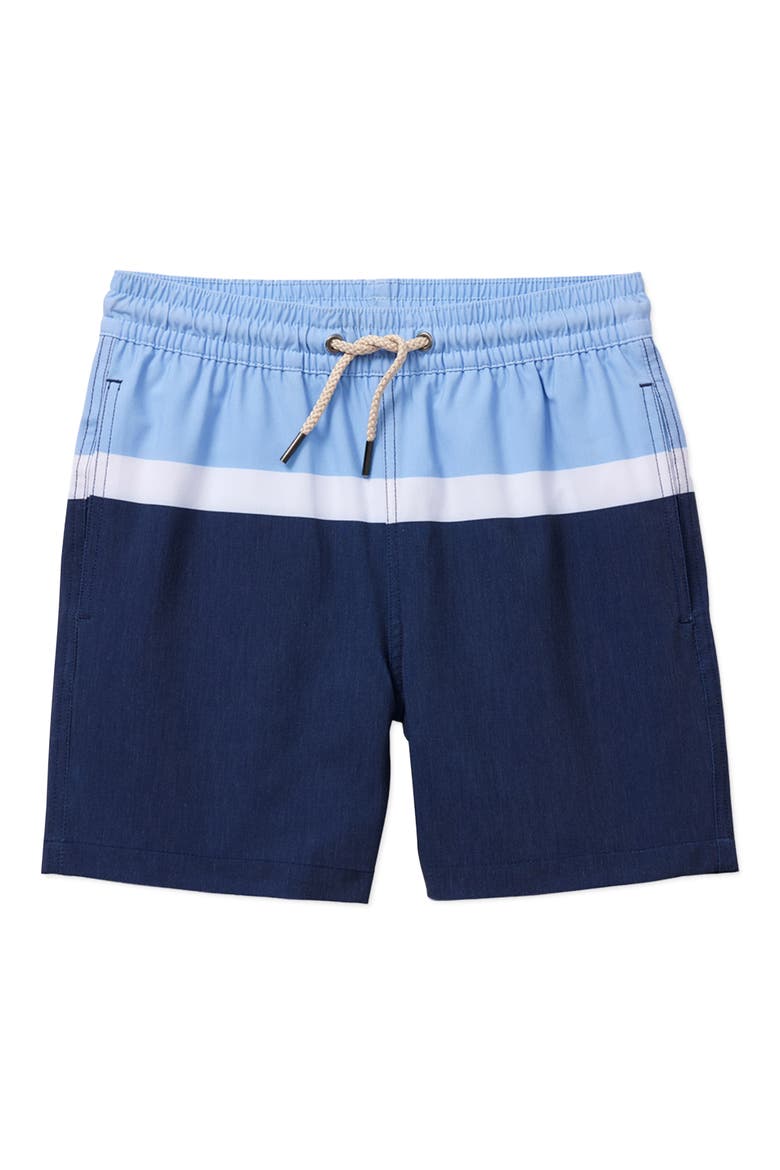 Kids' Bayberry Wave Water Repellent Swim Trunks, Main, color, BLUE DEPTHS BLOCK