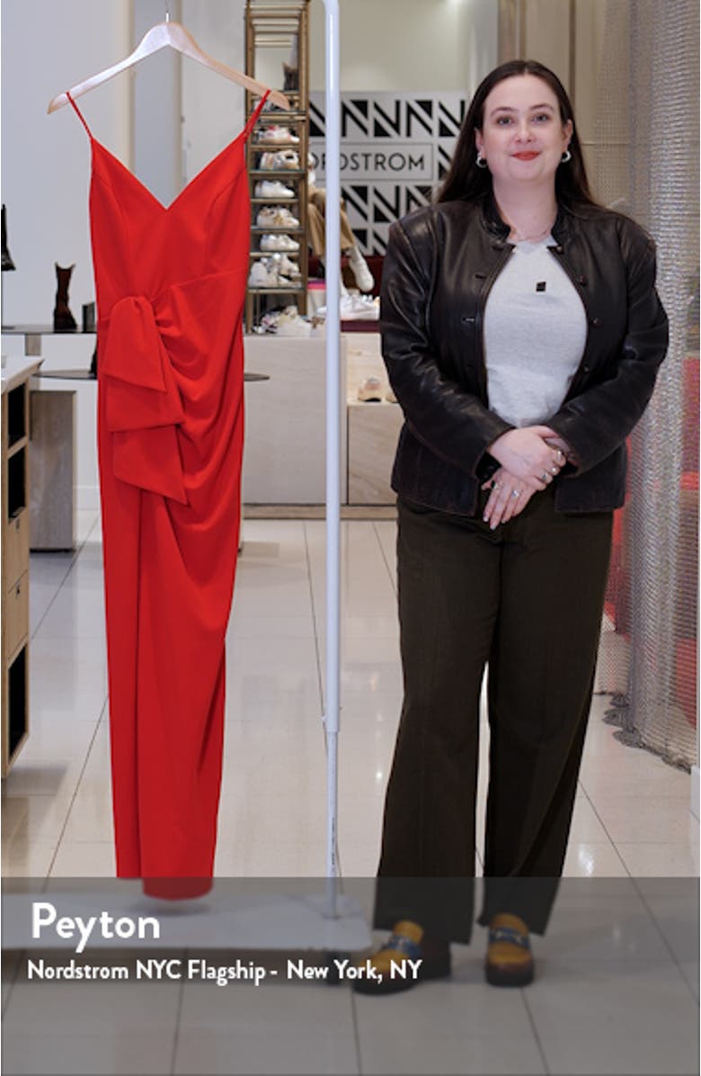 Spaghetti Strap Scuba Crepe Fit & Flare Dress, sales video thumbnail