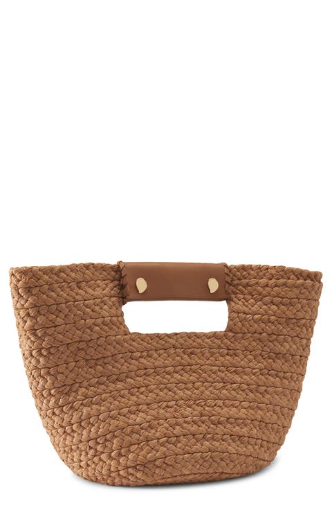 Mini Remi Braided Raffia Tote