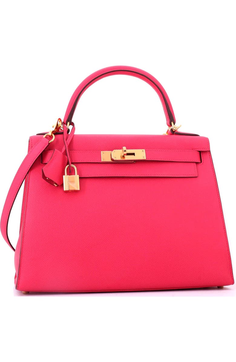 Pre-Owned Hermes Kelly Handbag Pink Epsom with Gold Hardware 28, Alternate, color, Rose Extreme