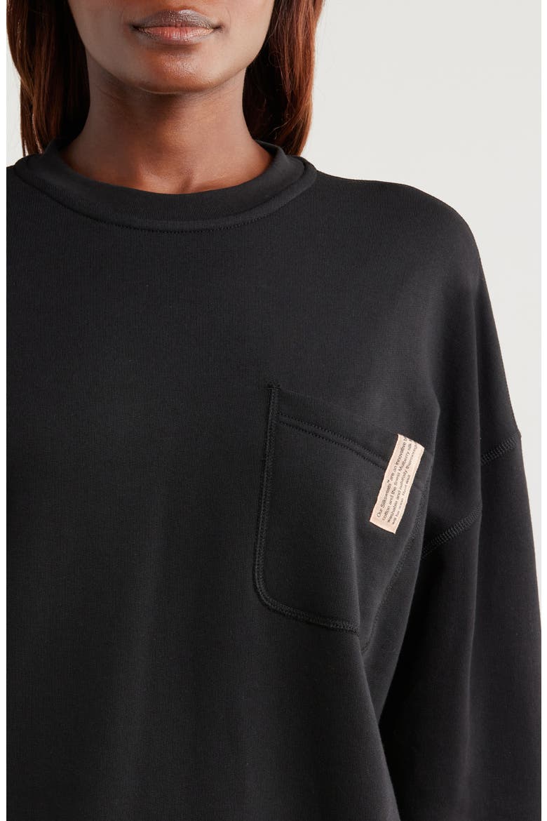 Silksweats™ Oversize Cotton Blend Pajama Sweatshirt, Alternate, color, IMMERSED BLACK