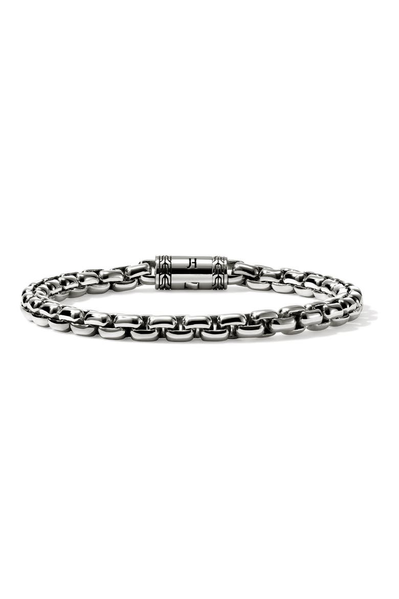 Box Chain Bracelet, 6mm, Main, color, STERLING SILVER