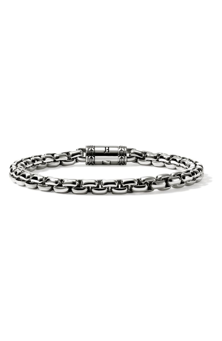 John Hardy Box Chain Bracelet, 6mm, Main, color, Sterling Silver