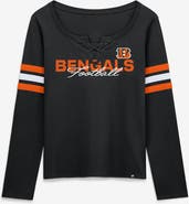 FANATICS Women's Fanatics  Black Cincinnati Bengals Team First Coverage Scheme Lace-Up Long Sleeve T-Shirt