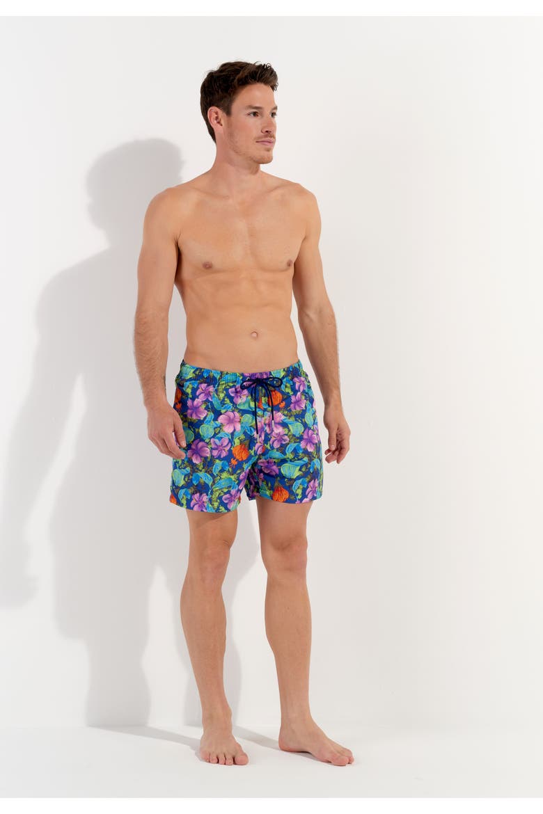 Balata Beach Boxer, Alternate, color, Navy Print