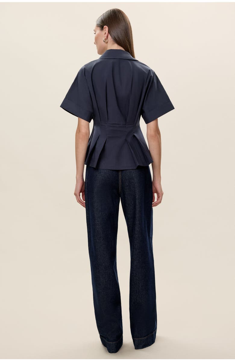 Rebecca Taylor Aisley Poplin Blouse, Alternate, color, Navy