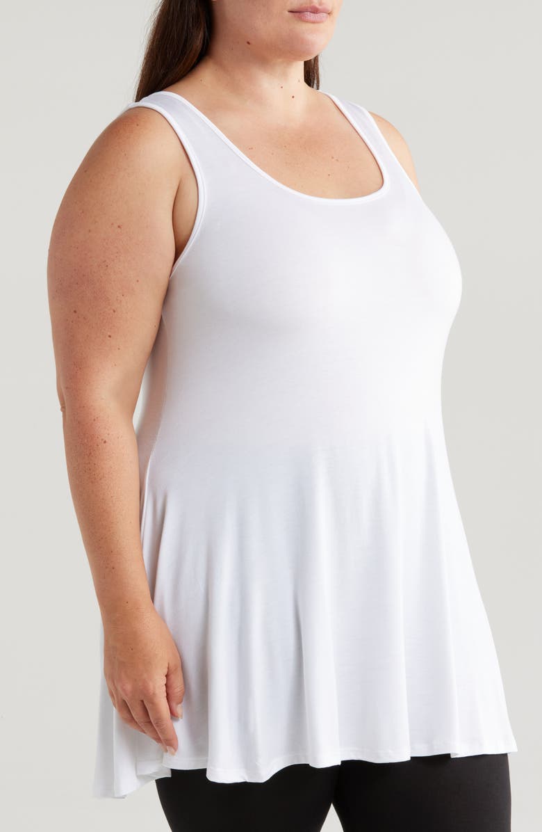 24seven Comfort Apparel Jersey Tunic Tank, Alternate, color, White