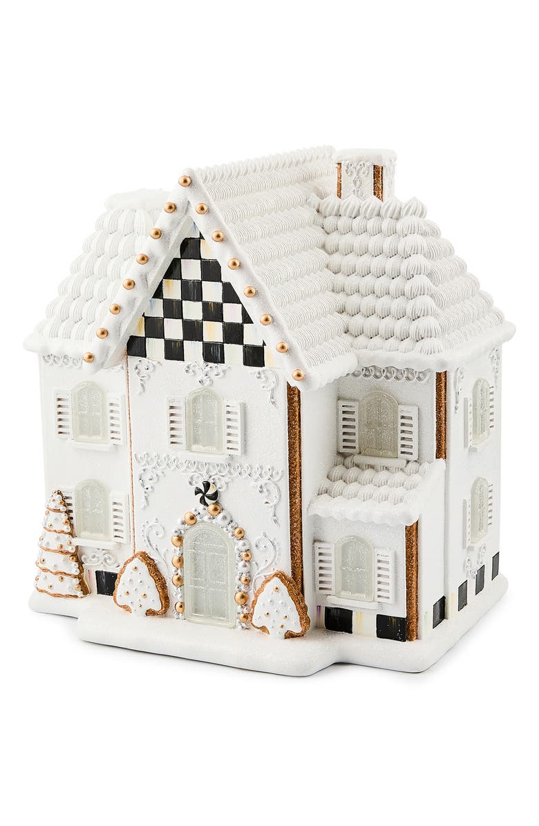 MACKENZIE CHILDS Gingerbread Illuminated Manor, Main, color, White