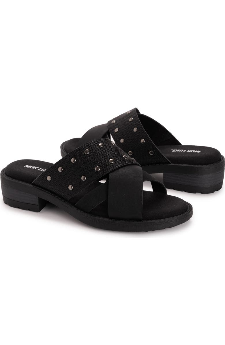 MUK LUKS Women's Vittoria Sandal, Alternate, color, Black