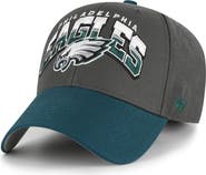 '47 Men's '47 Charcoal Philadelphia Eagles Split Block MVP Adjustable Hat